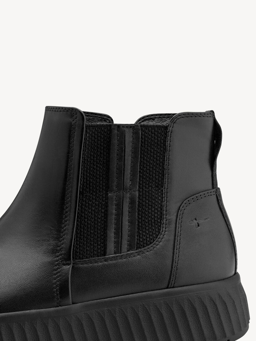 Leren Chelseaboot - zwart