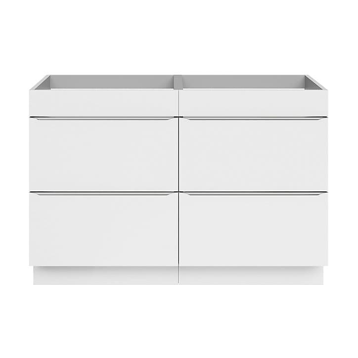 Meuble sous vasque à poser GoodHome Imandra blanc brillant L. 120 x H. 82 x P. 45 cm