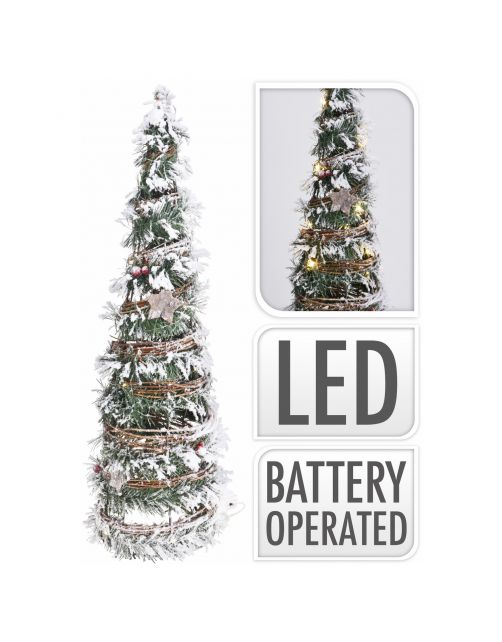 Homestyle Cone Rattan Met Verlichting - Verlichting - 60 cm 20 led