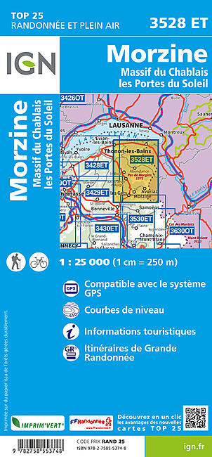 IGN - TOP25 3528ET MORZINE 1 25 000