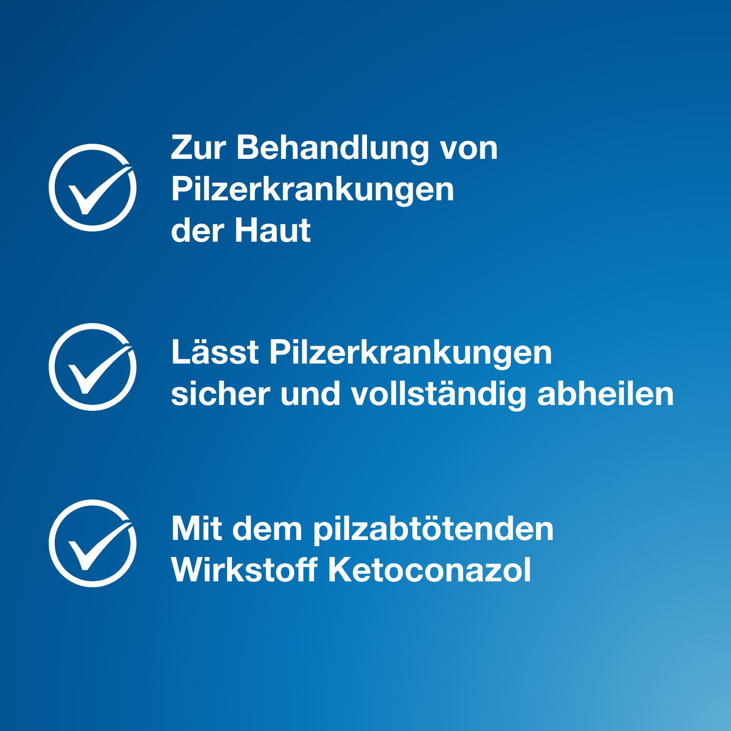 Nizoral® 2% Creme bei Pilzinfektionen der Haut (Dermatomykosen). Mit dem pilzabtötenden Wirkstoff Ketoconazol (2 %)