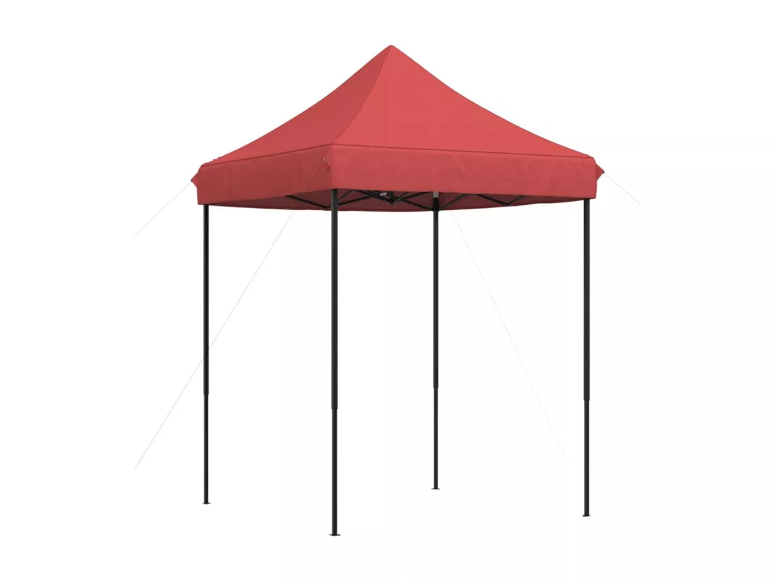 Tente de réception pliable escamotable bordeaux 200x200x306 cm