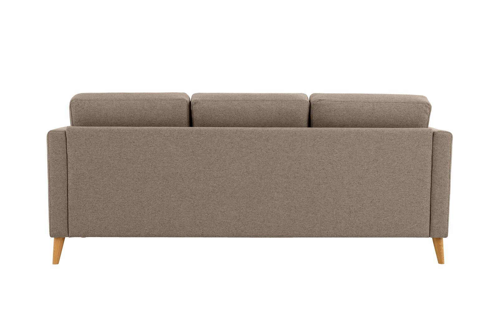 Eden 3-seter sofa Tekstil Neve 09 Cappuccino med ben i eik natur (15137).