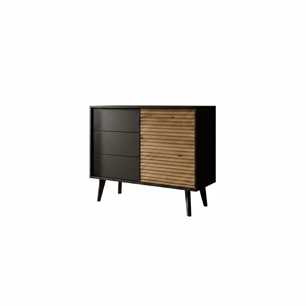 Palladium - Dressoir - Eiken/zwart - 104x39x83 cm