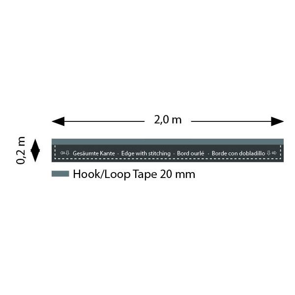 Stairville Skirt 160g/m² 2.0x0.2m Bk