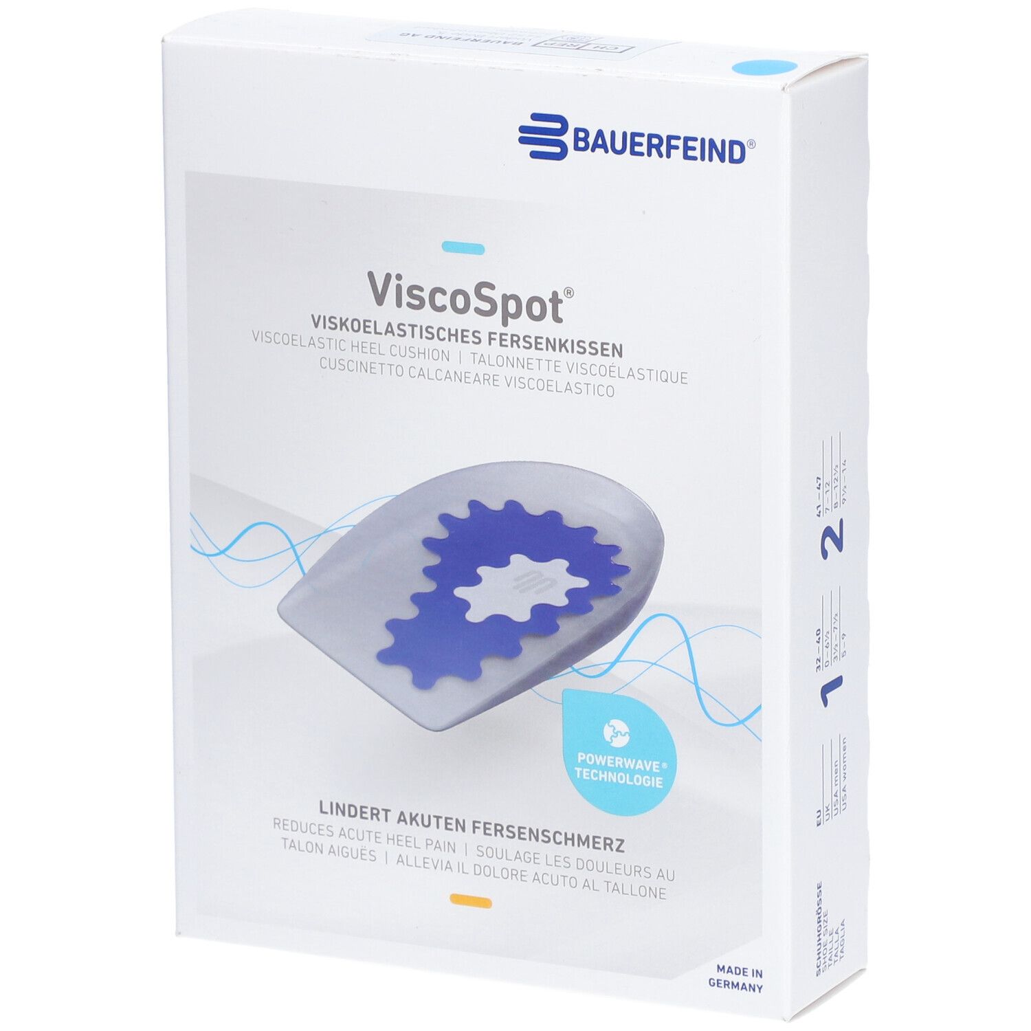 BAUERFEIND® K Fersenkissen Viscoelastisch Größe 2 links 1 Paar