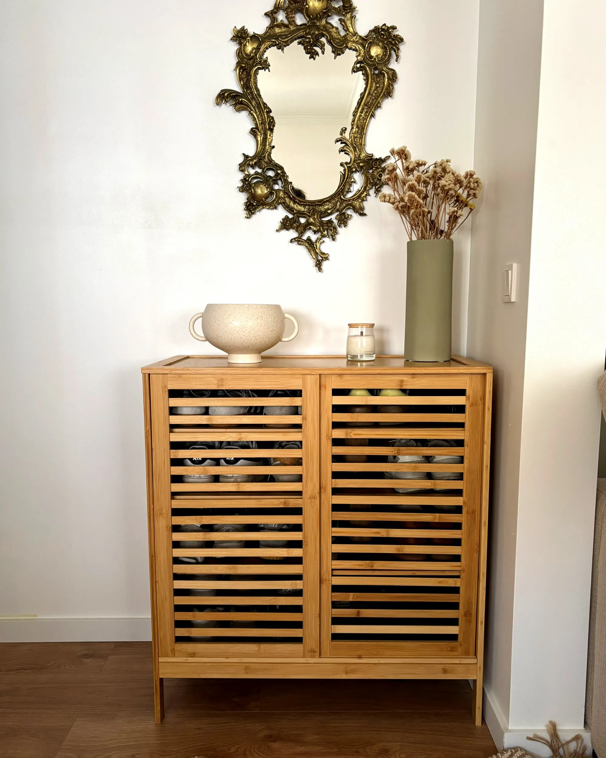 Schoenenkast MIDWOOD Bamboehout Lichtbruin