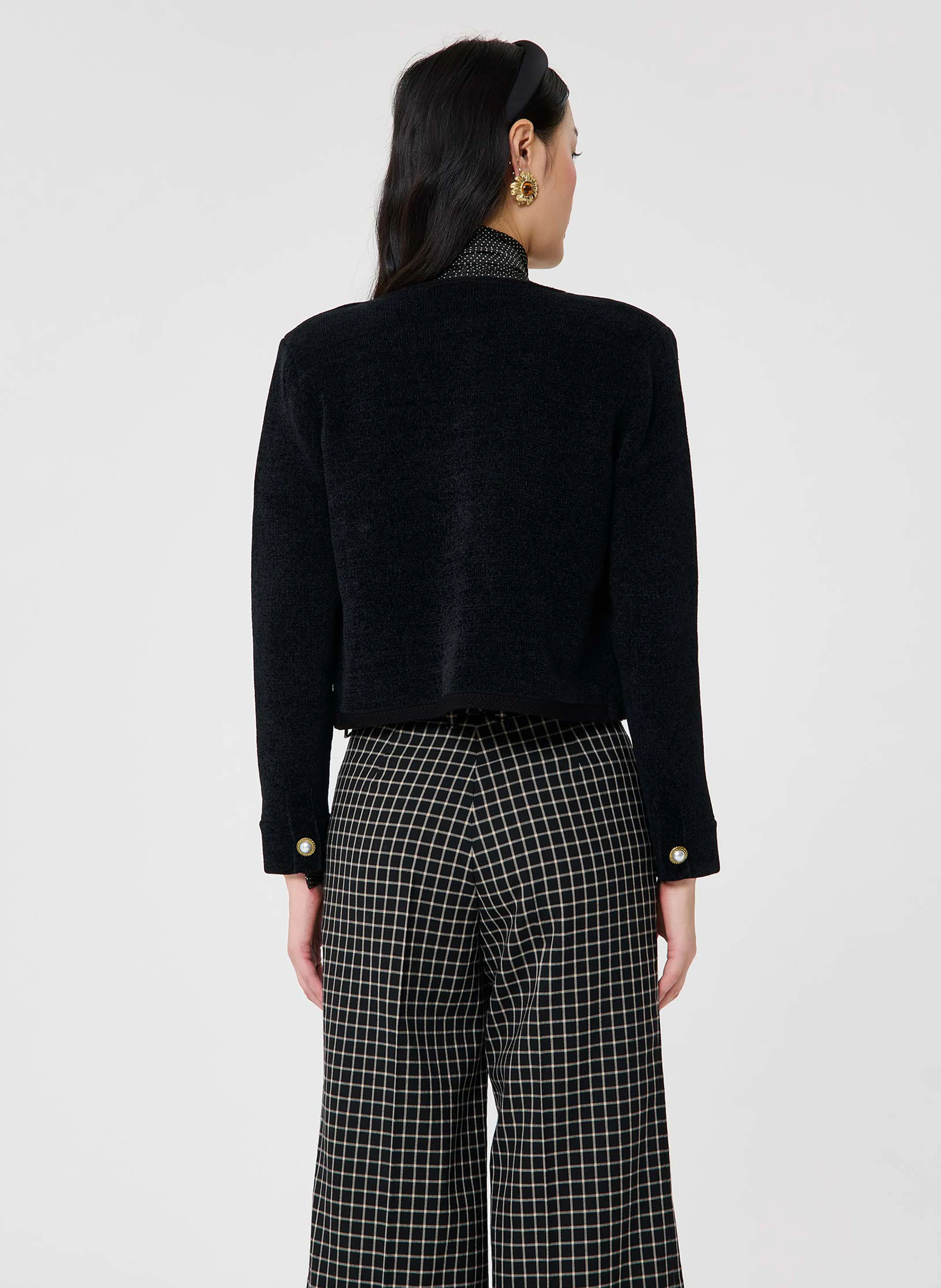 GUEST - Cardigan en maille recyclée | Noir