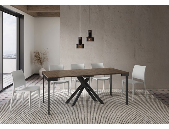 ITYHOME - Console extensible krack evo 90x40/300cm noyer