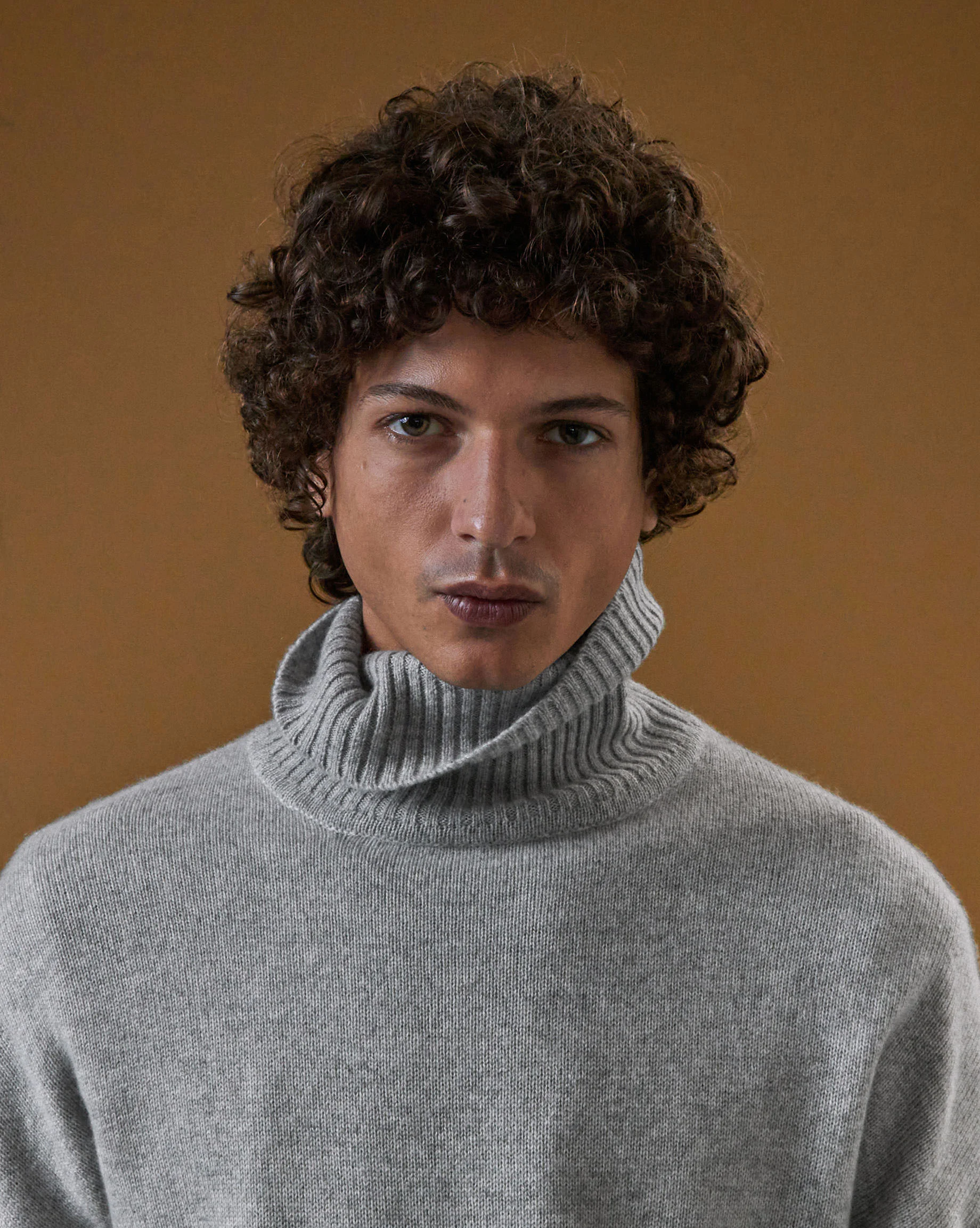 Pull col roulé en cachemire | Gris