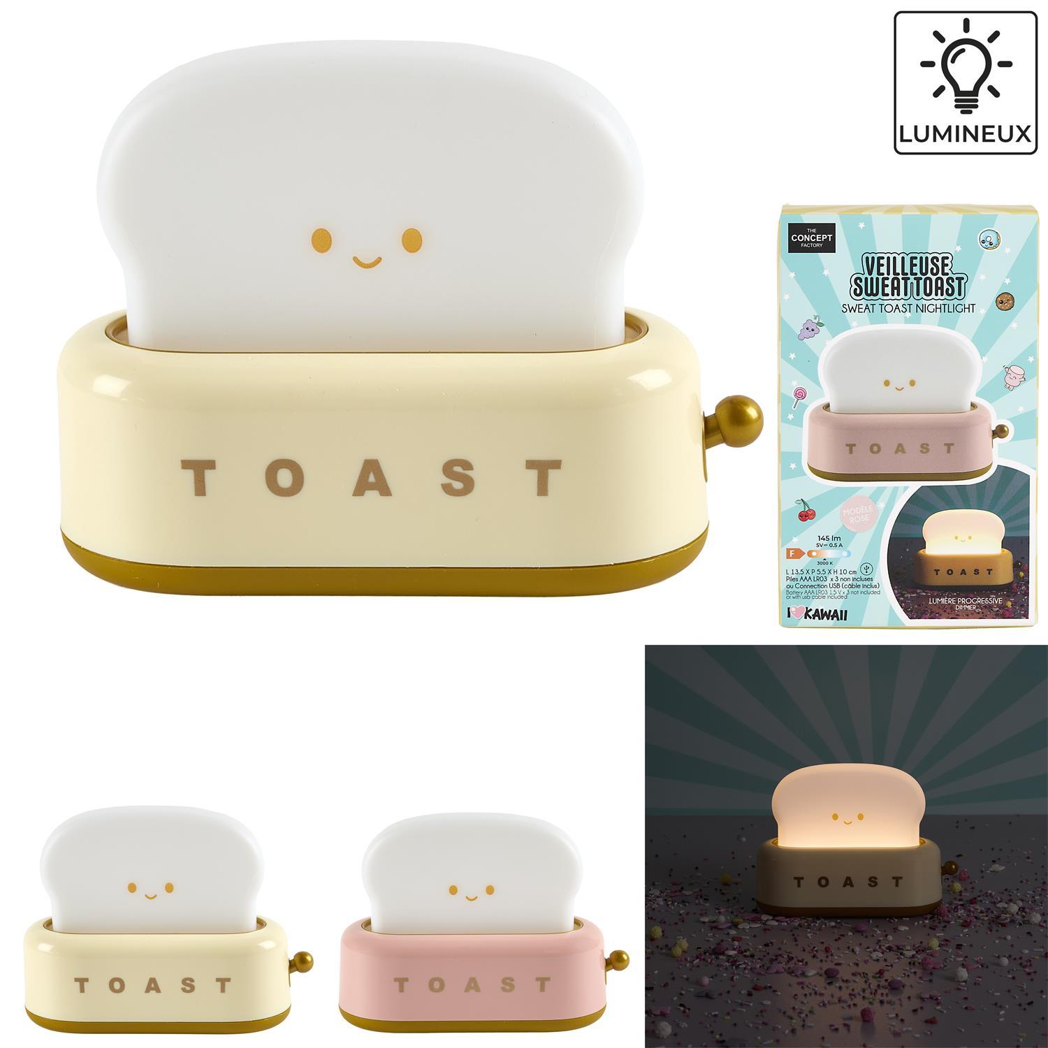 LAMPE VIEILLEUSE TOAST KAWAII