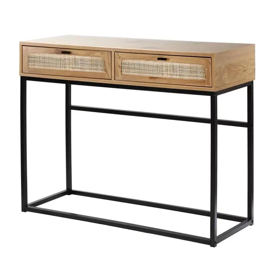 CALICOSY - Sidetable JAYA - Licht hout - 80x100x35 cm