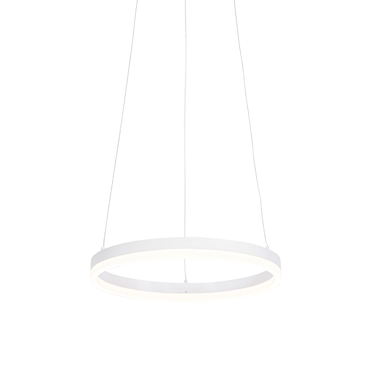 Design hanglamp wit 40 cm incl. LED 3-staps dimbaar - Anello