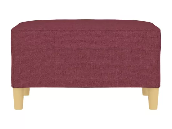 Repose-pied Rouge bordeaux 70x55x41 cm Tissu