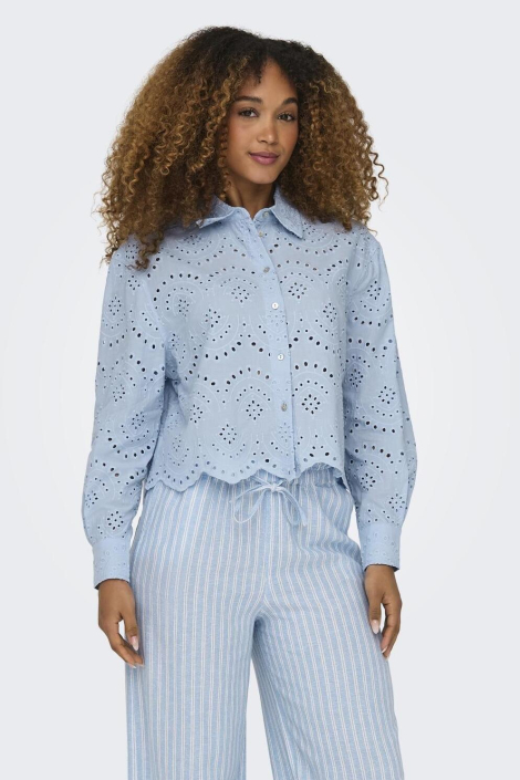 Only blauwe dames blouse