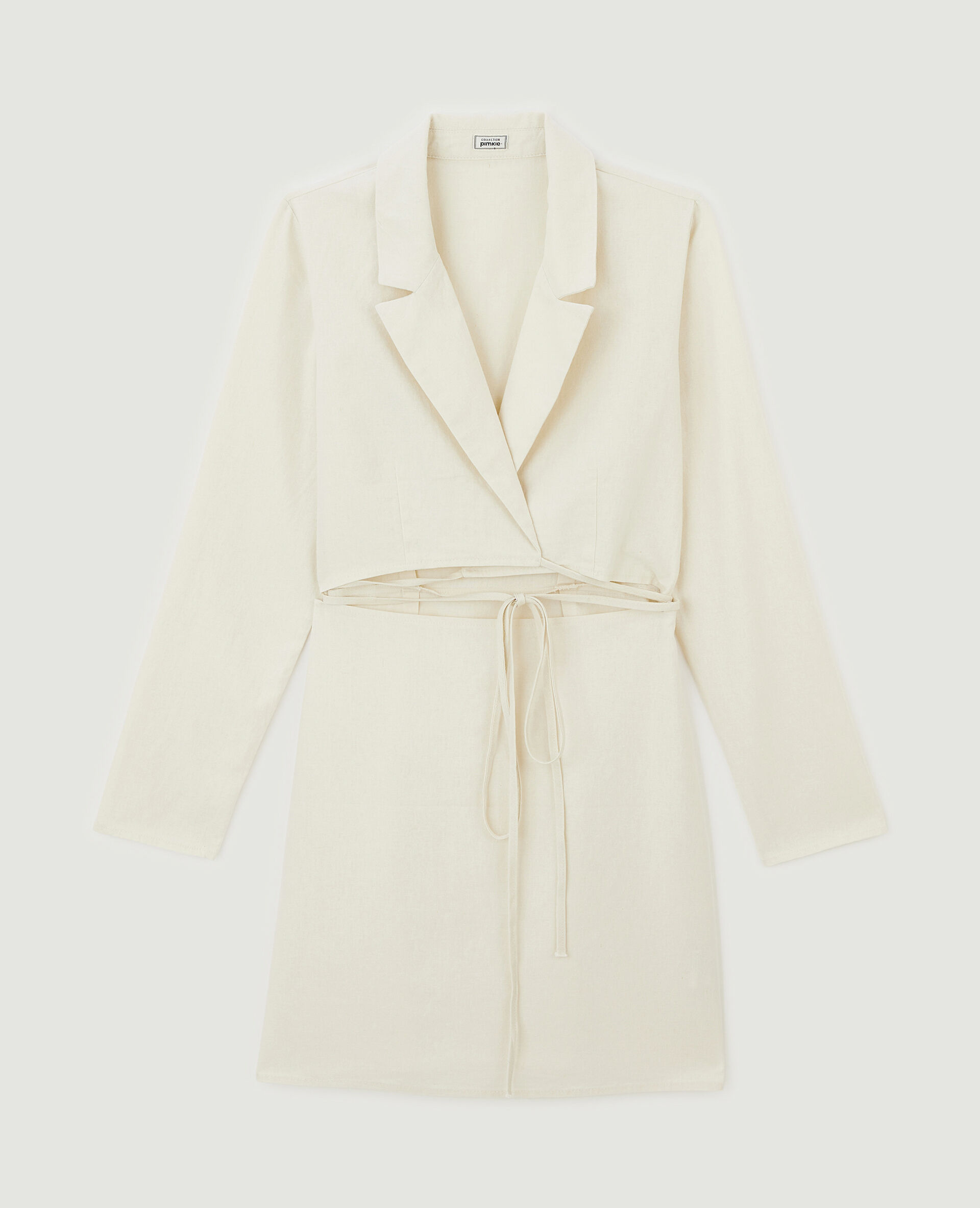 Robe blazer cache-cœur - Blanc