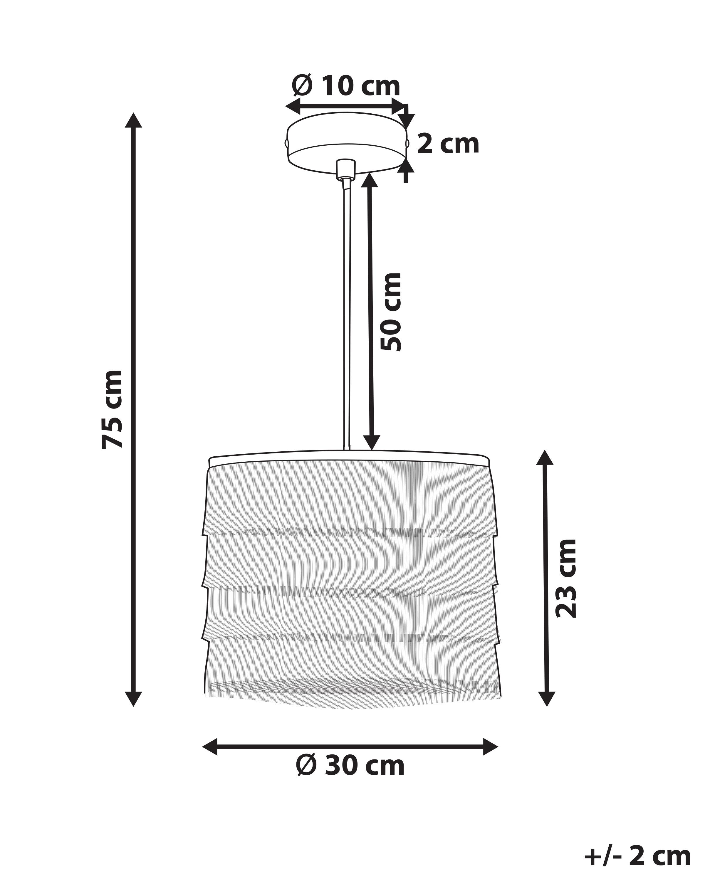 Hanglamp SUAPURE Stof Zwart