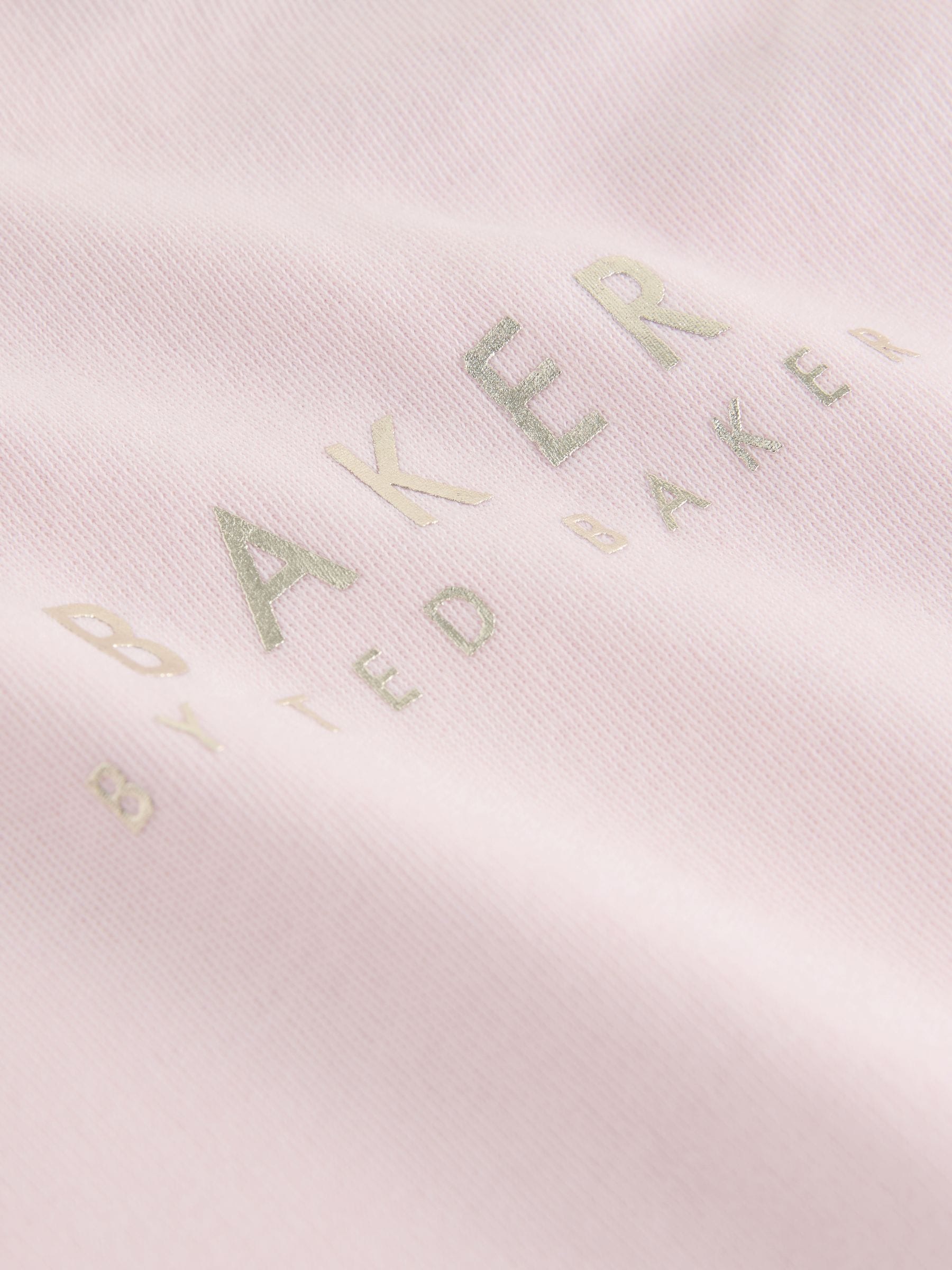 Baker by Ted Baker 2 Piece Pink Varsity Print Sleepsuit & Hat Set
