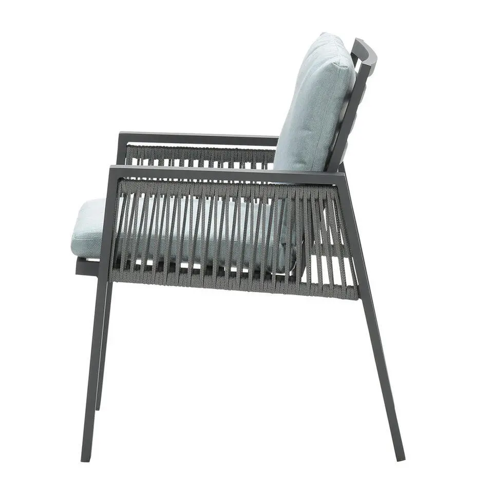 Garden Impressions Brendon lounge dining stoel - licht en mint grijs