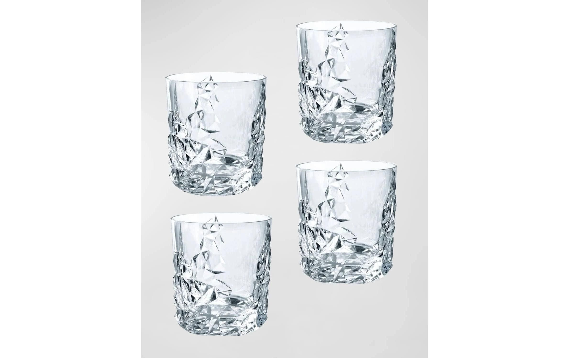 Whiskyglas Sculpture, 4 StückWhiskyglas-Set aus Kristallglas