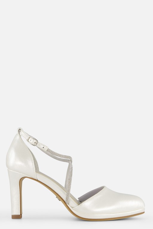 Tamaris Strass Pumps wit Synthetisch