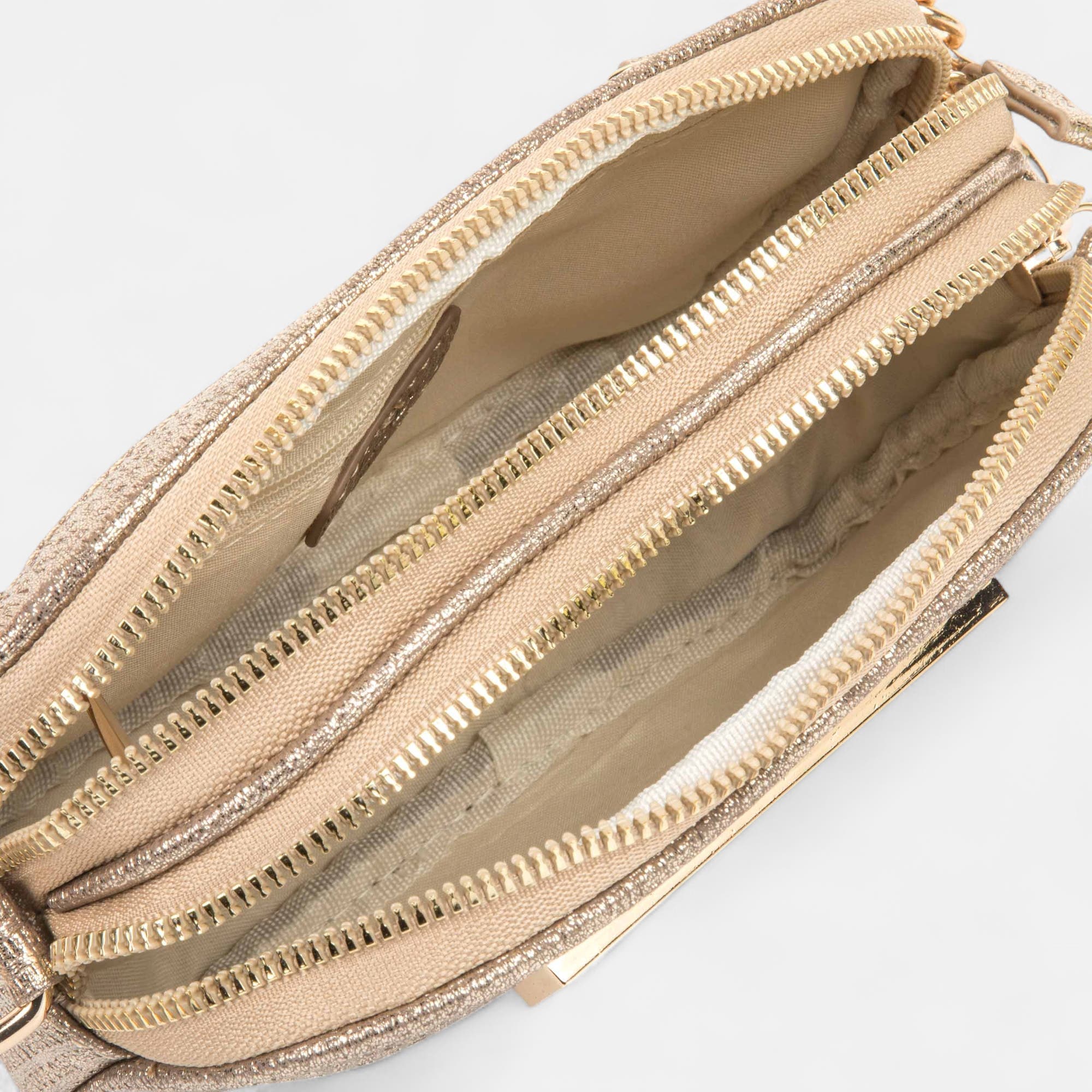 Sac bandoulière or