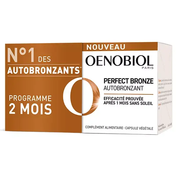 Oenobiol Perfect Bronze Complément Alimentaire Autobronzant Lot de 2 x 30 gélules