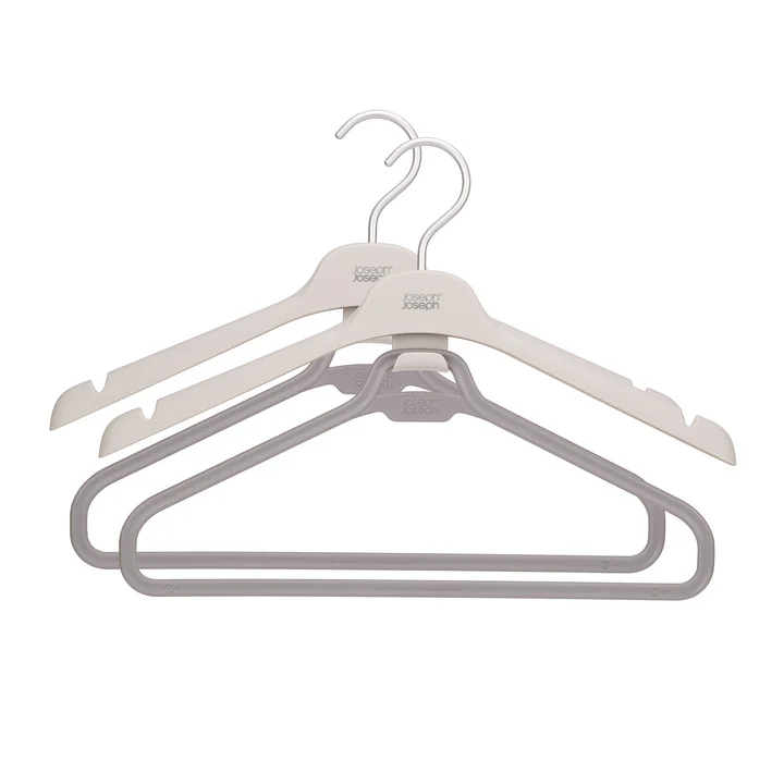 Joseph Joseph - Orderly Kleiderbügel, zweilagig, ecru (2er-Set)
