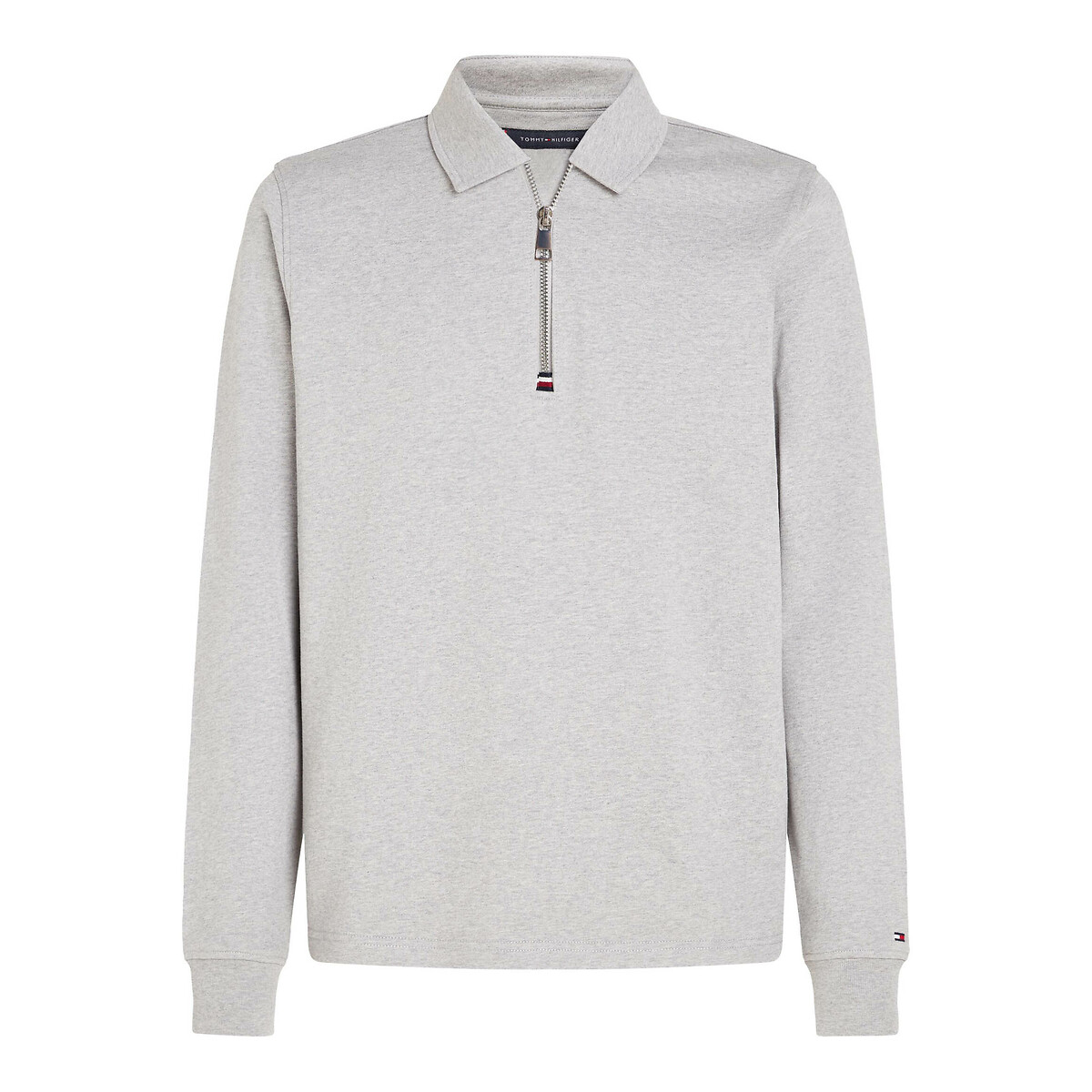 Suéter TOMMY HILFIGER com gola polo e meio zíper