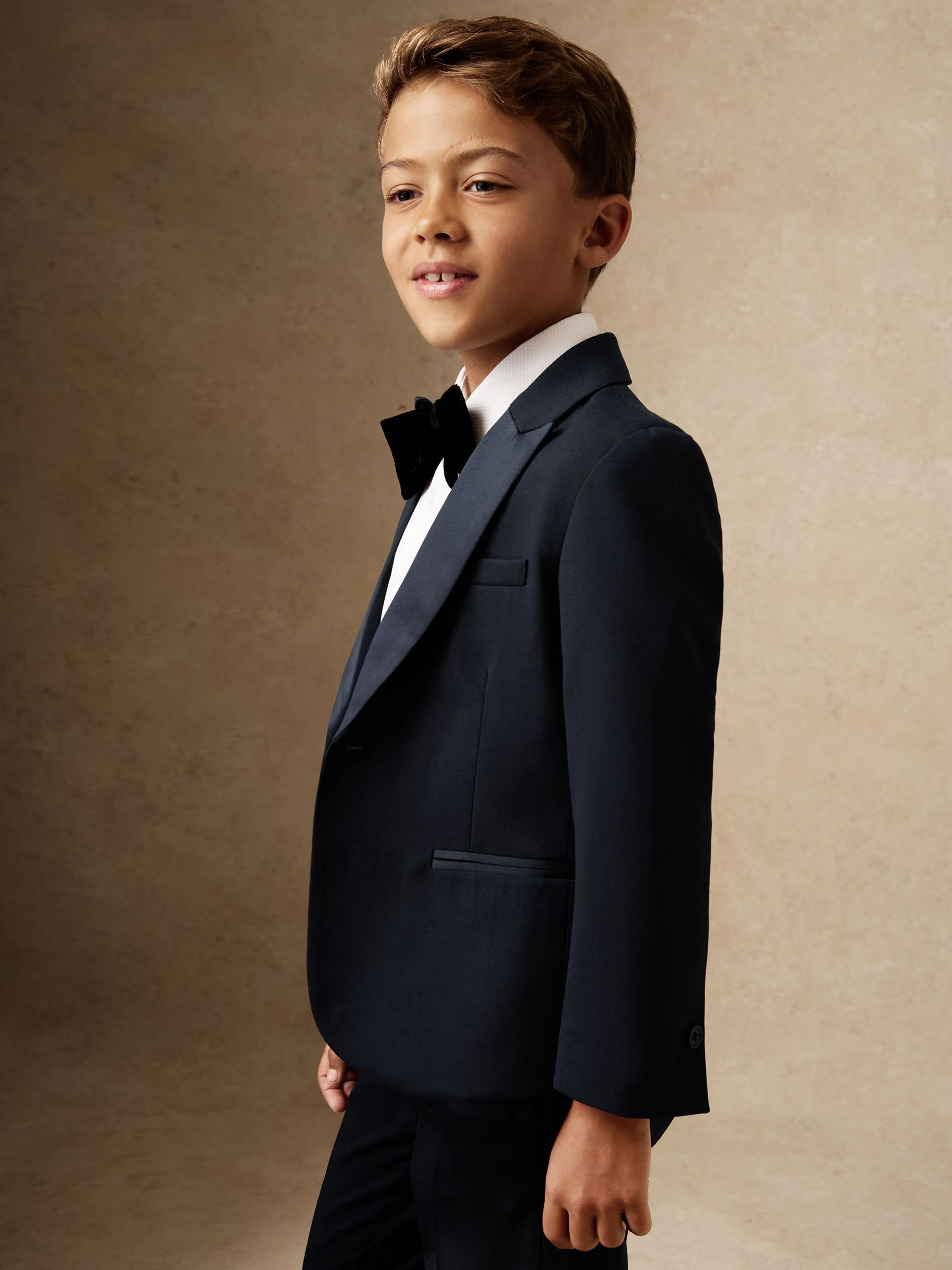 Reiss Knightsbridge Single-Breasted Tuxedo Blazer Wool-Blend