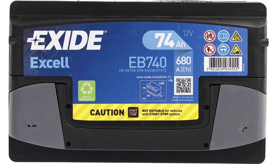 Batteri 12V 74Ah