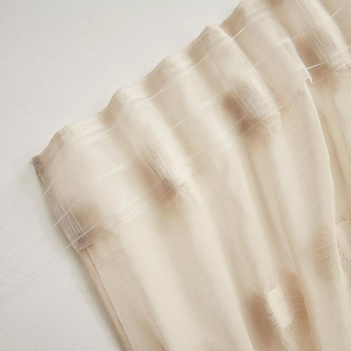 Voilage galon fronceur pompons (140 x 240 cm) Suzie Beige