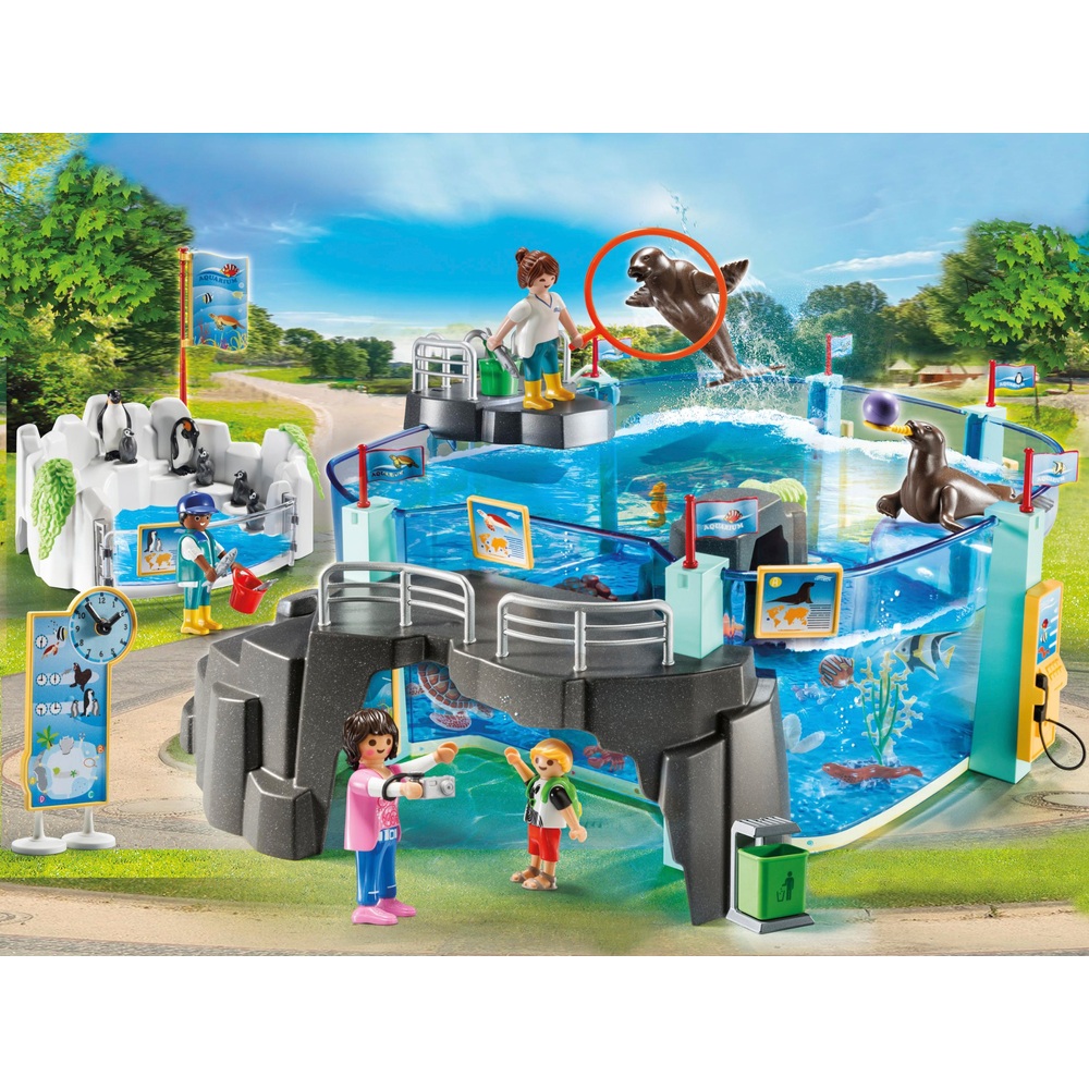 Playmobil 70537 Familien-Spaßtag im Aquarium & Pinguingehege Set