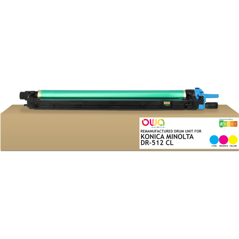 Tambour remanufacturé OWA - standard - 1x Cyan, 1x Magenta, 1x Jaune - pour KONICA MINOLTA DR-512, DEVELOP A2XN1TH