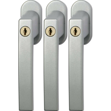 Abus raamboom aluminium met slot 3 stuks