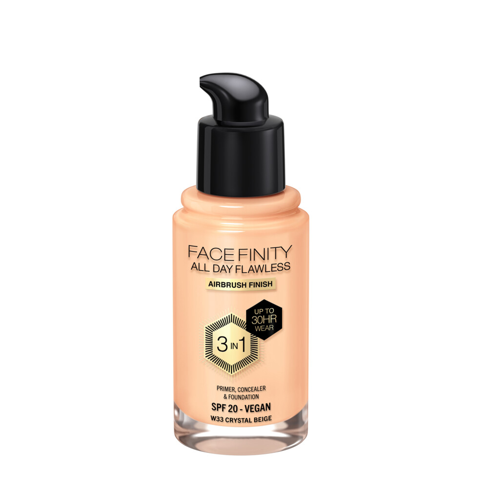 Max Factor Facefinity All Day Flawless Foundation W33 Crystal Beige34 ml