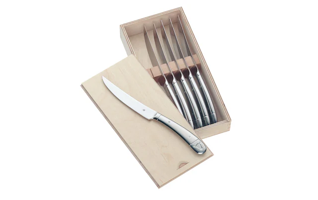 WMF Steakbesteck »in Holzkiste 6-teilig, Silber«