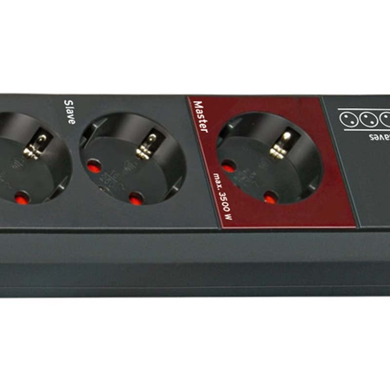 Brennenstuhl Secure-Tec 1159490966 master-slave stekkerdoos 6-voudig 3m zwart