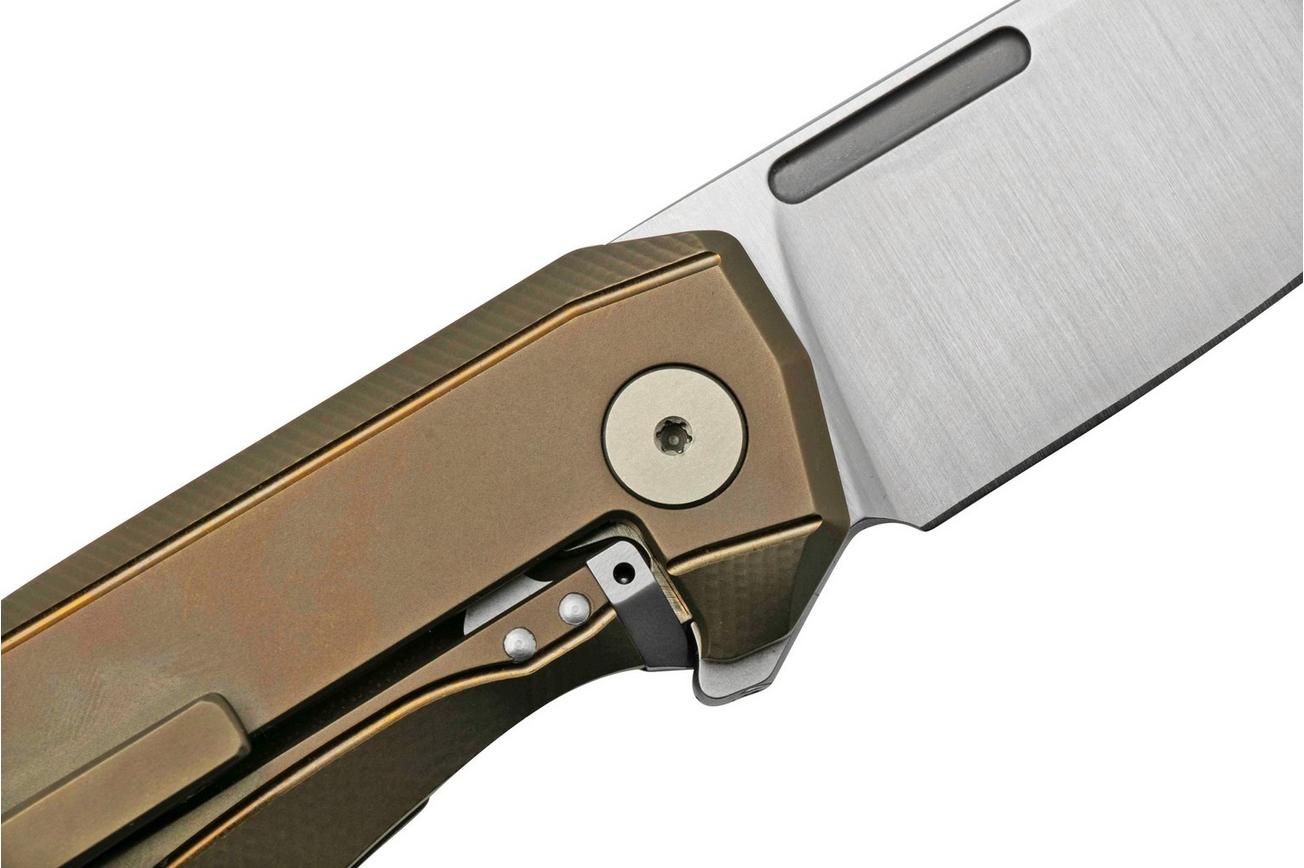 LionSteel Nano, NA01-BR Frame Lock, Magnacut, Bronze Titanium, zakmes
