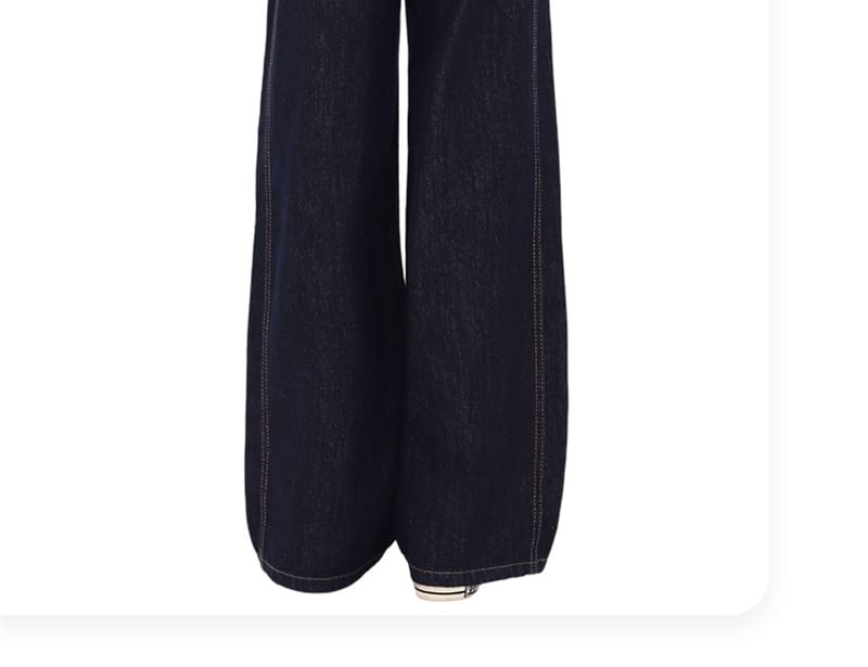 AXEN - Hoge taille rechte jeans