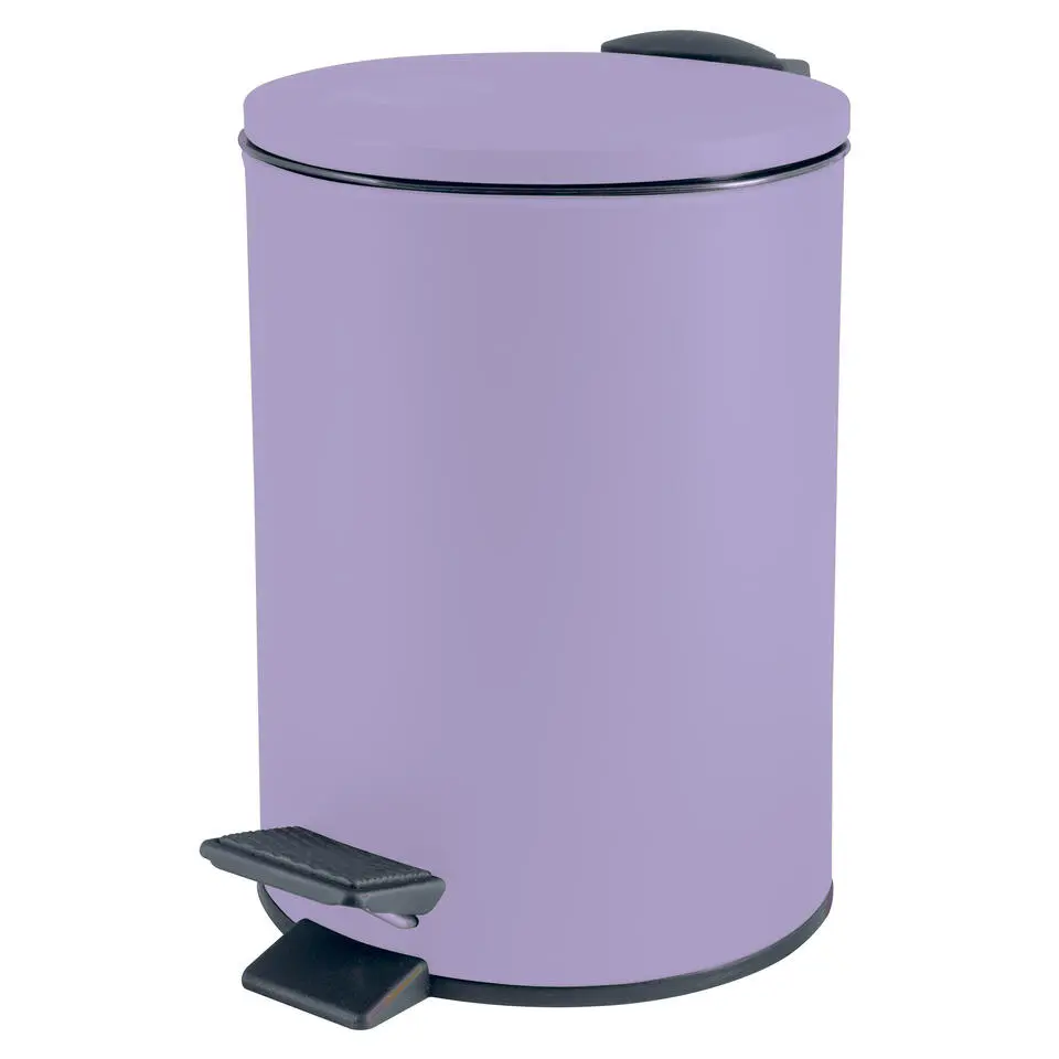 Spirella Pedaalemmer Cannes - lila paars - 3L - metaal - 17x25 cm