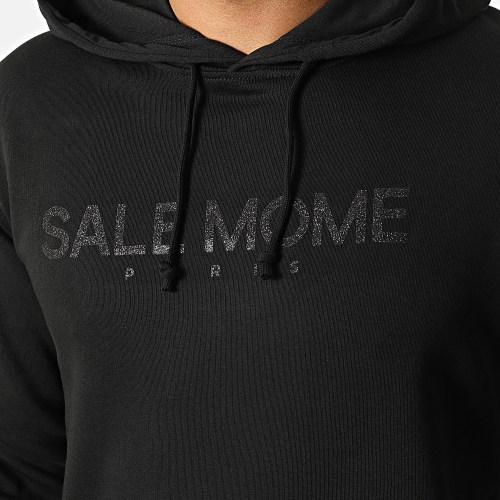 Sweat Capuche Lapin Noir Glitter