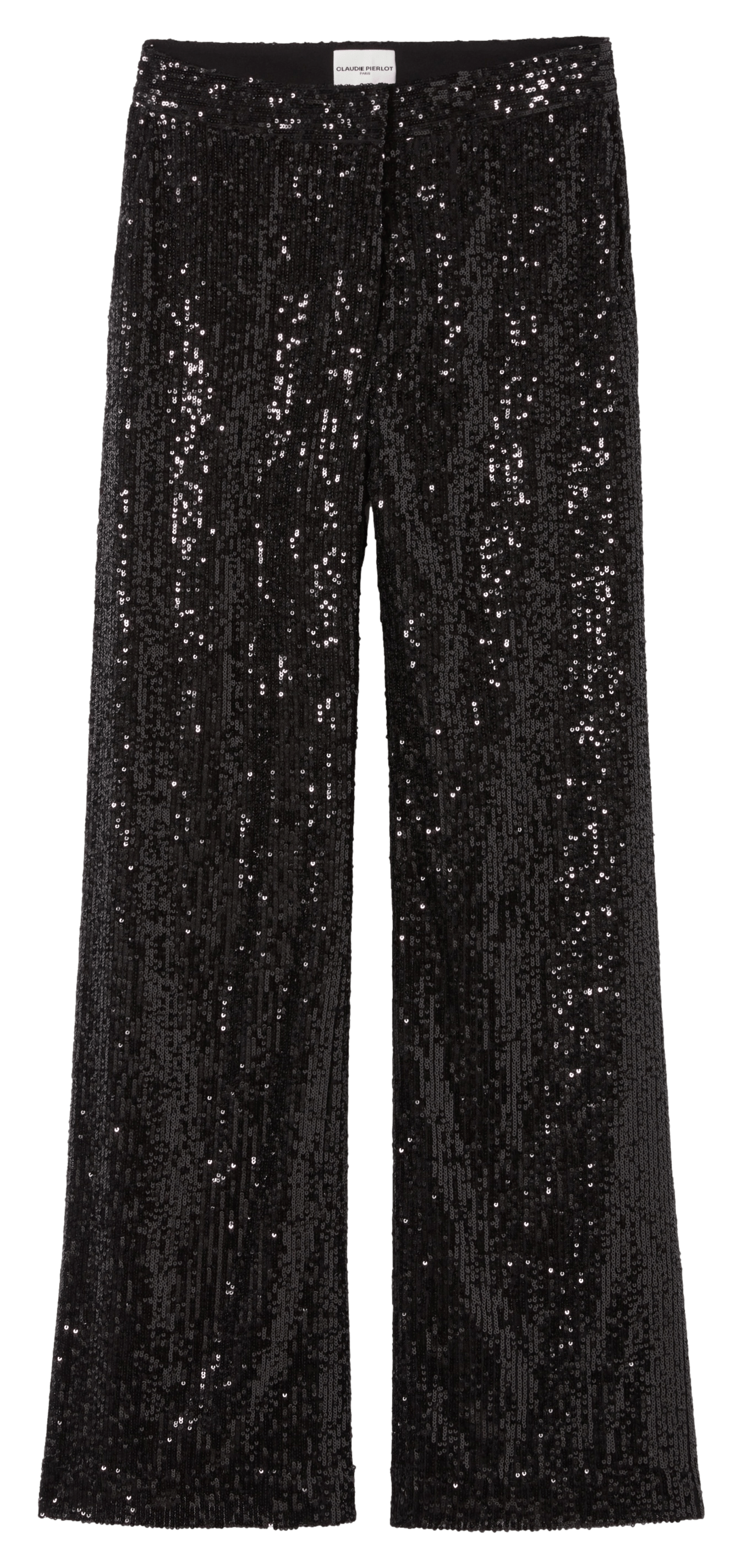 Pantalon évasé à sequins | Noir