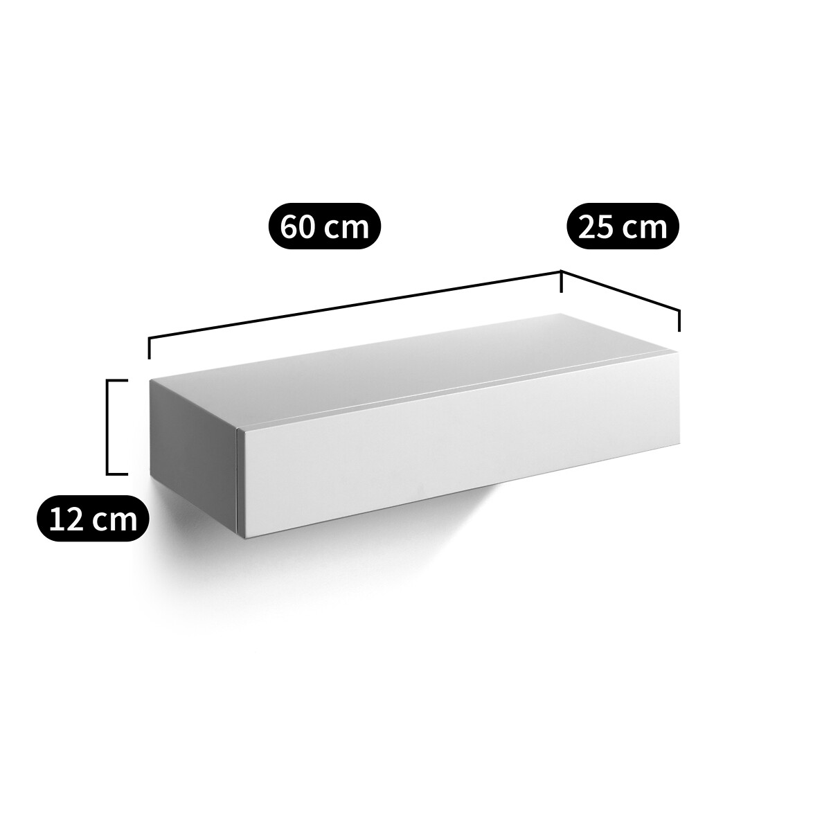AM.PM<br>Mesa de cabeceira flutuante em nogueira maciça com 1 gaveta, Vesper
