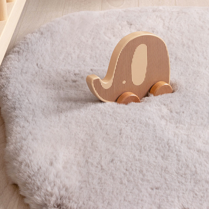 Kindervloerkleed - Huggy Olifant Grijs | Super fluffy!