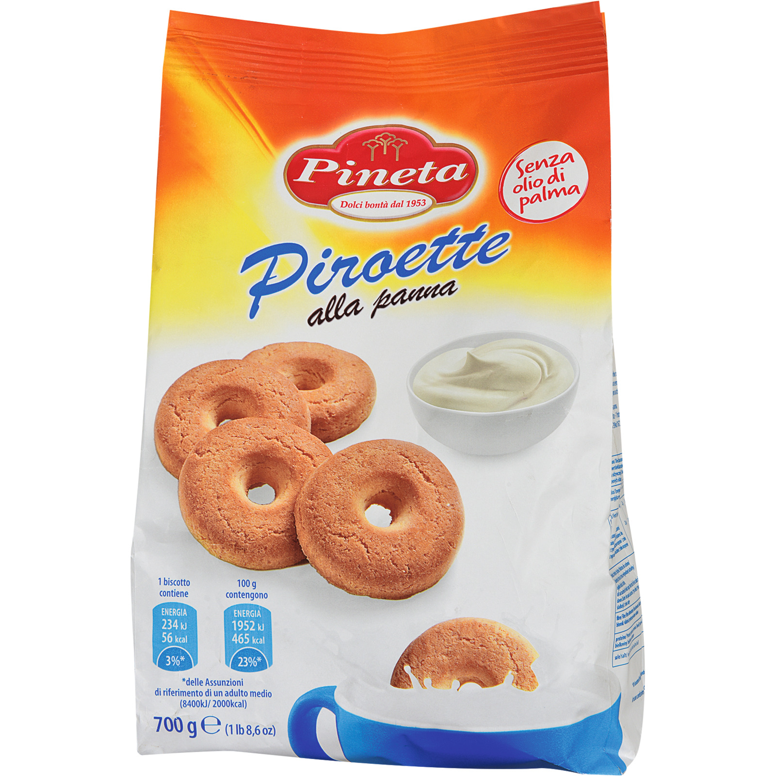 Pineta Biskuits Piroette mit Rahm 700g