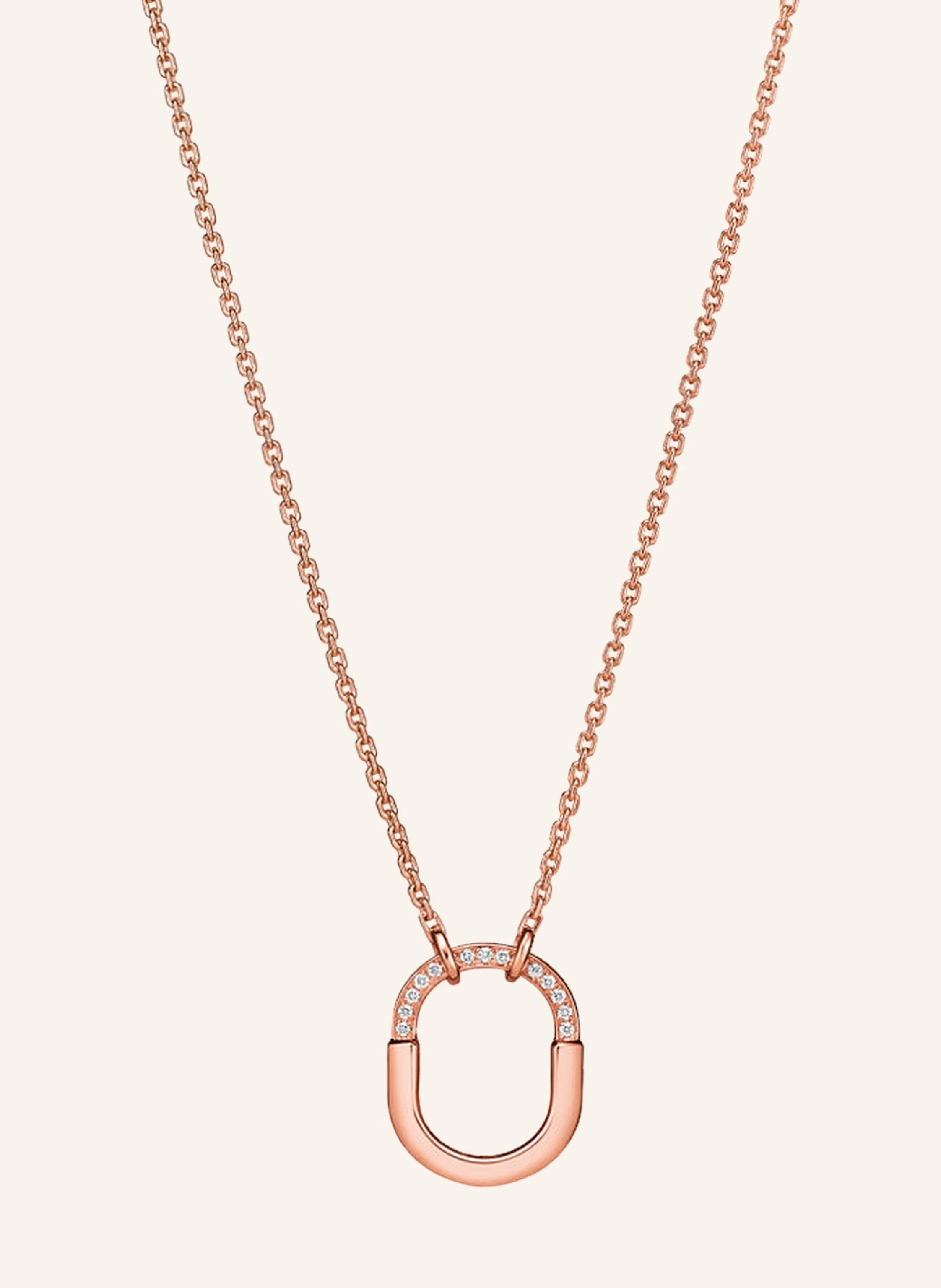 TIFFANY & Co. Tiffany Lock ANHÄNGER aus 18 Karat Roségold mit Diamanten