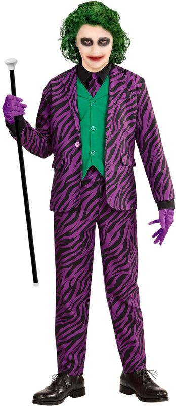 Widmann - Horror Clown - Kinderkostuum - Halloween - Inclusief Jas en Broek