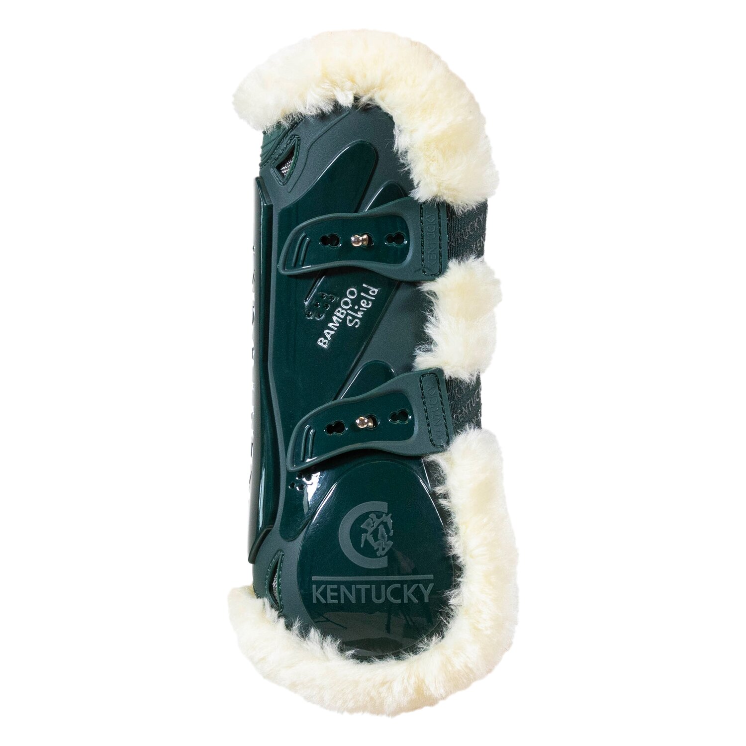 KENTUCKY Springgamaschen Vegan Sheepskin Bamboo Shield, für Vorderbeine - dark green