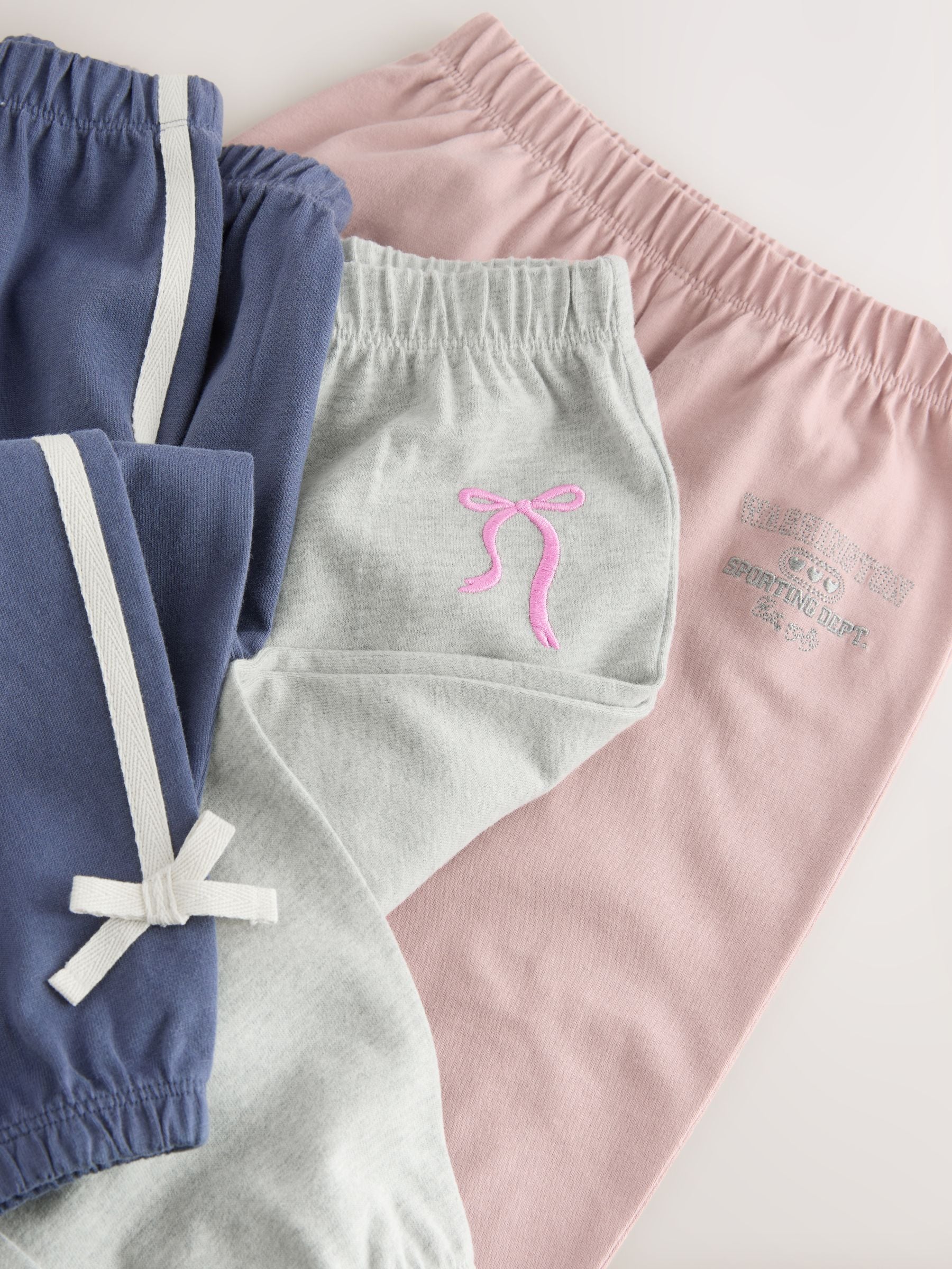 Pink/Navy Washington Print - Joggingbroek pyjama's 3 stuks (9mnd-8jr)
